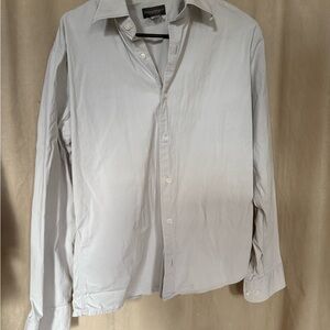 Banana Republic light gray Stretch Shirt L cotton blend
